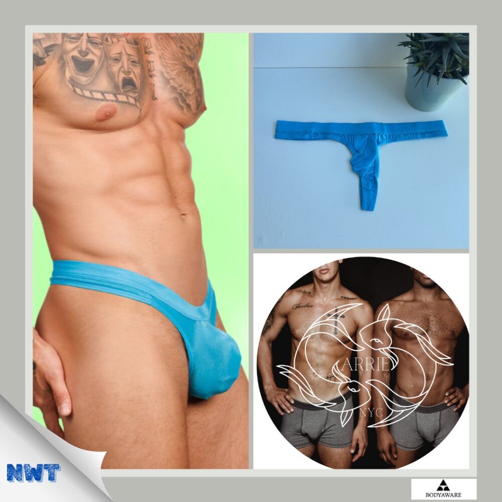 Body Aware - Sweet Thrust Thong - Blue (Size M)